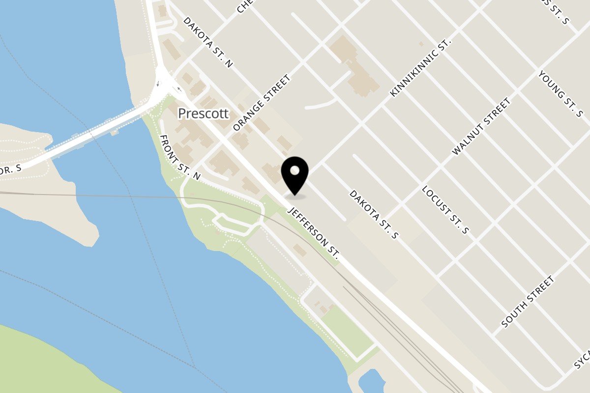 Map showing the location of Ichiddo Ramen on 106 Broad St N in Prescott